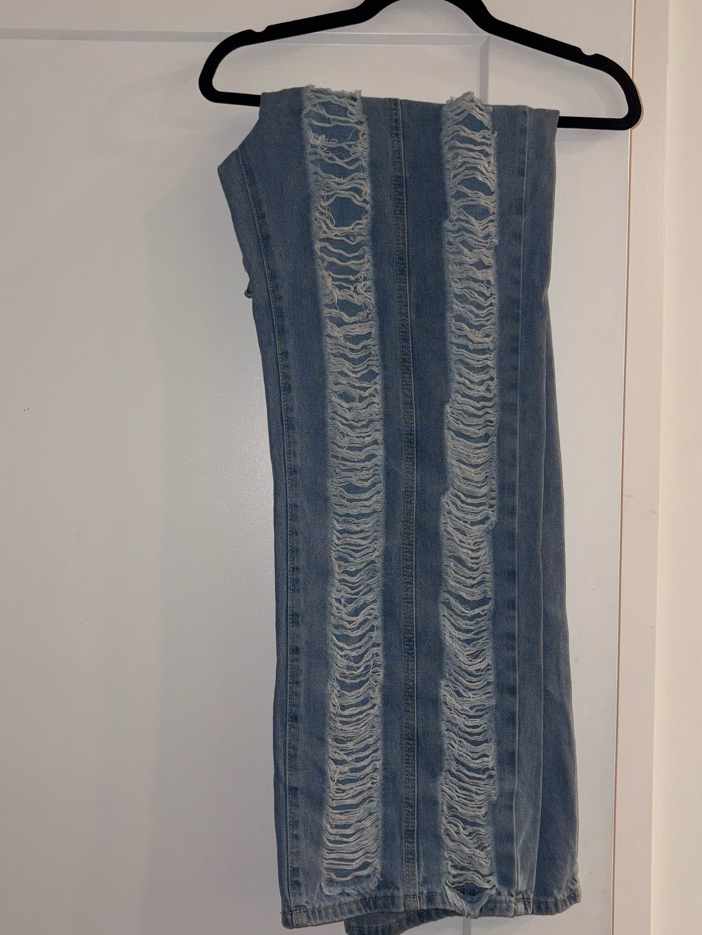Light Blue Distressed Denim Jeans